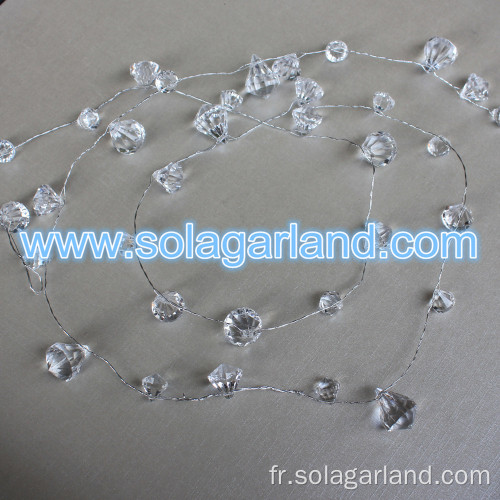 Décoration de mariage de guirlande de perles de cristal de diamant acrylique